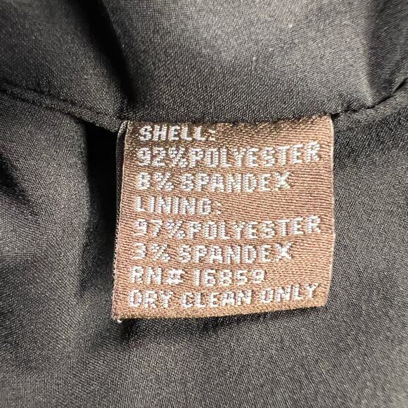 J. McLaughlin Black Ellie Velour A-Line Shift Dress Knot Ruched V-Neck Size M - Picture 9 of 11